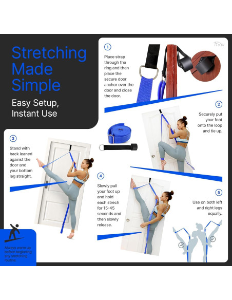 Correa de Estiramiento TTolbi con Ancla de Puerta - Flexibilidad