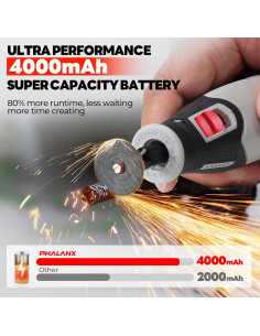 Herramienta Rotativa Inalámbrica PHALANX 4V 80 Accesorios 2