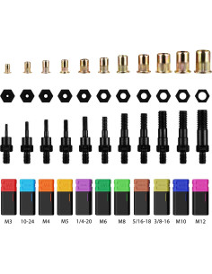 Herramienta de Tuerca Remachada WETOLS 17" con 11 Mandriles 2