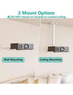 Soporte de Techo para Proyector WALI PM-005-W Blanco 10kg 2