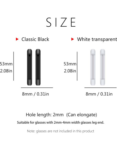 16 Fundas de Silicona para Patas de Gafas SooGree Gruesas