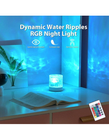 Proyector de Olas del Océano Vcwtty RGB 16 Colores Control Remoto