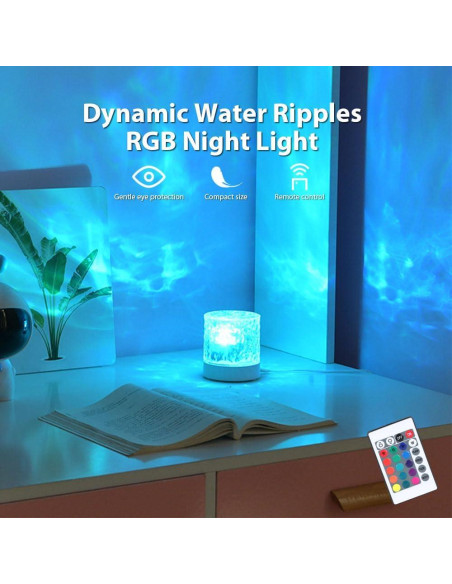 Proyector de Olas del Océano Vcwtty RGB 16 Colores Control Remoto