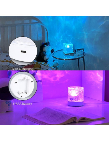 Proyector de Olas del Océano Vcwtty RGB 16 Colores Control Remoto