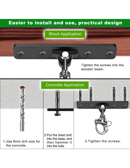 Soporte para Saco de Boxeo Dolibest con Cadena 4 Agujeros
