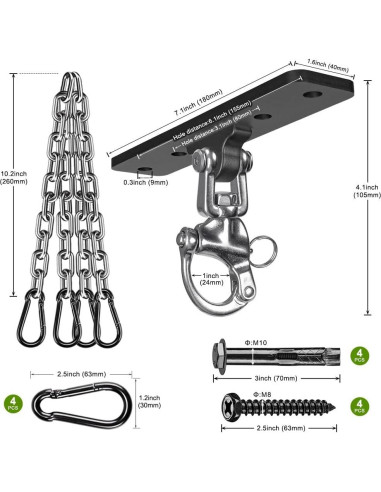 Soporte para Saco de Boxeo Dolibest con Cadena 4 Agujeros