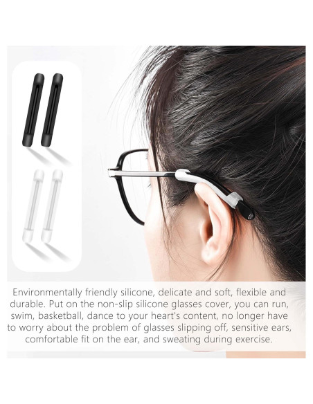 16 Fundas de Silicona para Patas de Gafas SooGree Gruesas