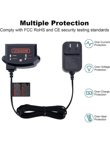 Cargador de Batería 20V MAX Black+Decker LCS1620B Litio