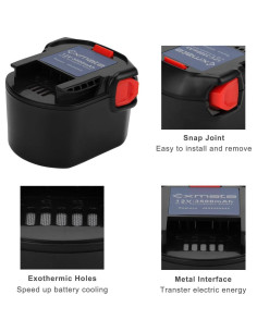 Batería de Reemplazo Exmate 12V 3500mAh Ni-MH para Ridgid 2
