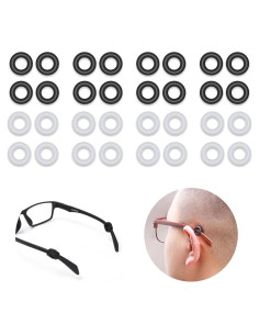 16 Pares de Clips de Silicona Antideslizantes para Gafas