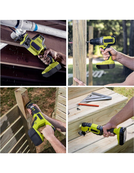 2 Baterías de Litio 18V 6000mAh Ryobi P108 Reemplazo