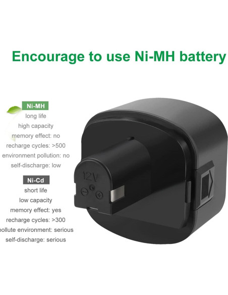 Batería de Reemplazo 3500mAh 12V Ni-MH para Lincoln 1200 1240