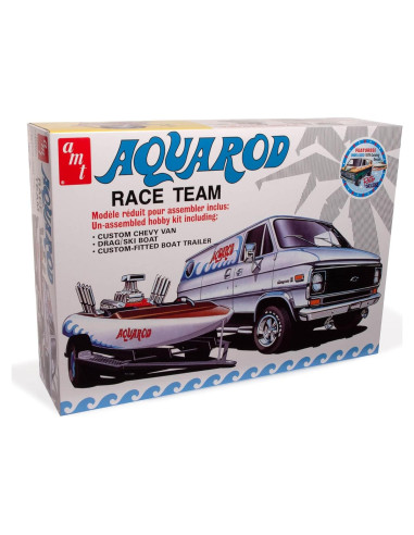 Kit de Modelo AMT Aqua Rod Race Team 1:25 Chevy Van y Barco