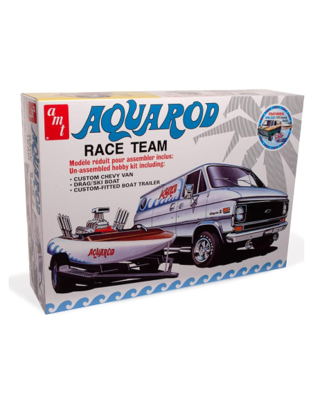 Kit de Modelo AMT Aqua Rod Race Team 1:25 Chevy Van y Barco