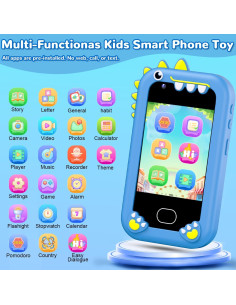 Teléfono Infantil Lapare Azul con Pantalla Táctil y Doble Cámara 2