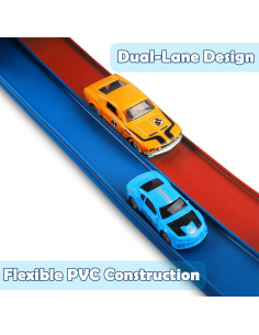 Pista de Carreras Flexible YUOIOYU 4.57 m con Ventosas 2