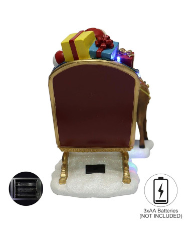 Decoración Navideña Santa en Trineo con Renos LED MOMENTOS EN EL TIEMPO