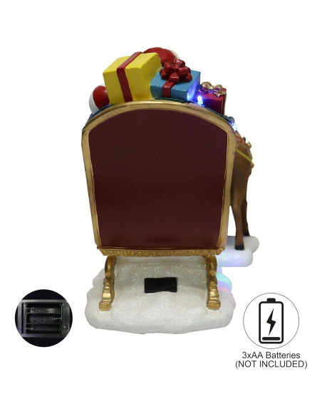 Decoración Navideña Santa en Trineo con Renos LED MOMENTOS EN EL TIEMPO