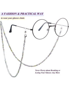 Cadena de Gafas KAI Top 70cm Perlas Coloridas Ajustable 2