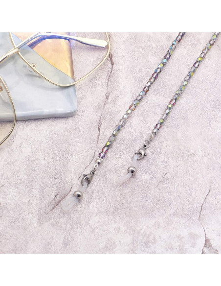 Cadena de Gafas KAI Top 70cm Perlas Coloridas Ajustable