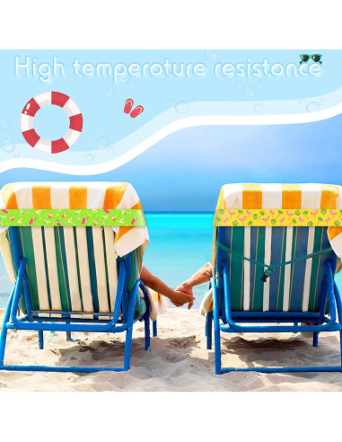 Boao 4 Clips de Toalla para Sillas de Playa Elásticos