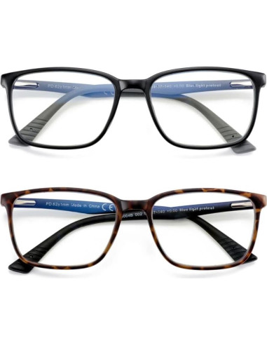 Gafas de lectura BLUEMOKY con luz azul y aumento +2.0