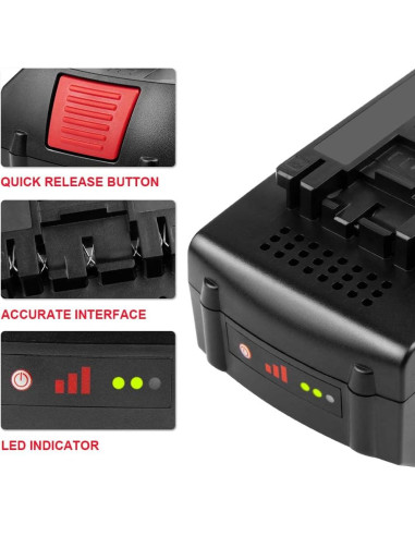 2 Baterías de Litio 18V 6000mAh Reemplazo Bosch BAT609