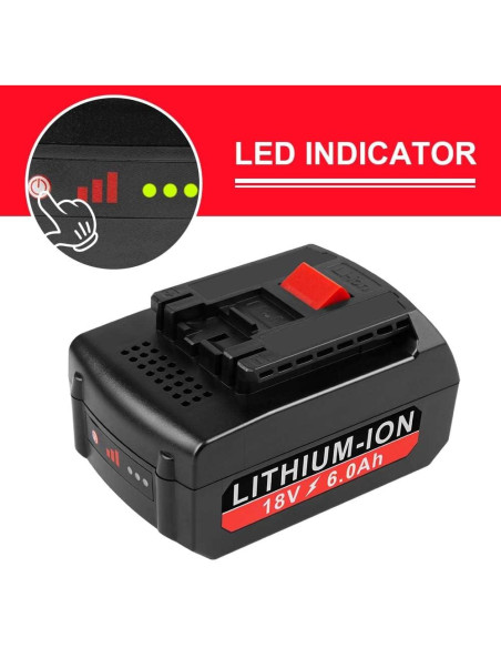 2 Baterías de Litio 18V 6000mAh Reemplazo Bosch BAT609