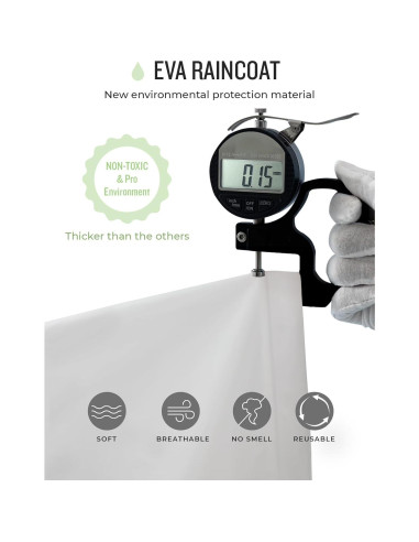 Poncho de Lluvia Reutilizable MOCOTONO EVA Engrosado Adulto