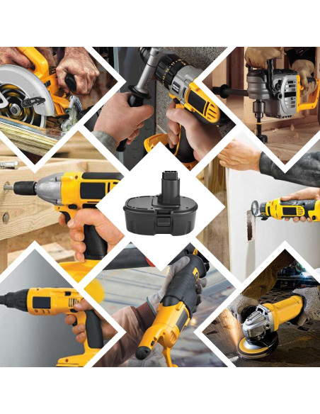 2 Baterías 3600mAh NiMH Dewalt 18V DC9096 DC9098 DC9099