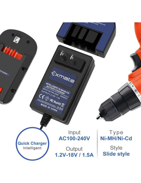 Baterías Recargables Exmate 12V 3.5Ah para Black & Decker