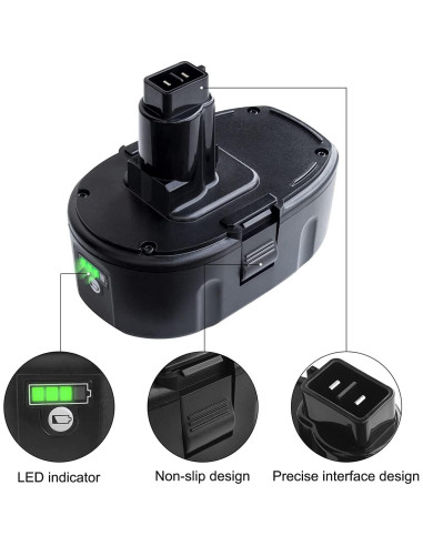 Batería de Litio-Ion DTK 18V 6.5Ah Reemplazo Dewalt 2 Pack
