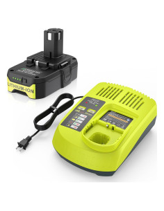 Batería de Reemplazo 18V 3000mAh + Cargador P117 Ryobi