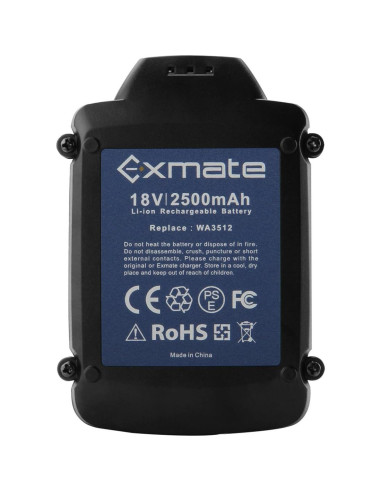 Batería de Reemplazo Li-ion Exmate 18V 2500mAh para Worx