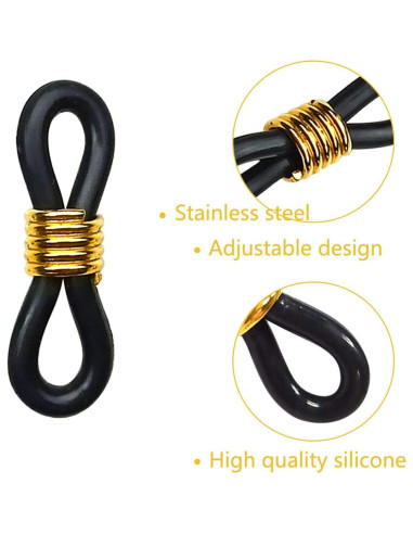 Conectores de Goma Ajustables TTSAM 40 Piezas para Gafas