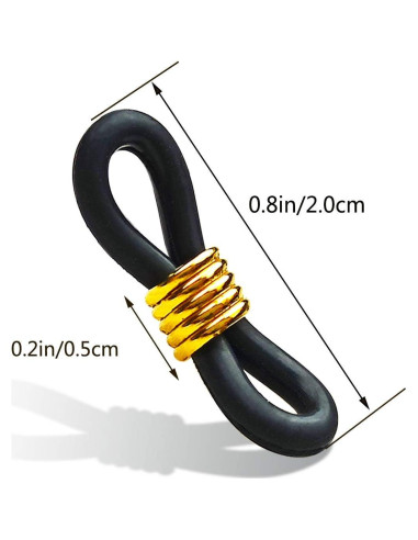 Conectores de Goma Ajustables TTSAM 40 Piezas para Gafas