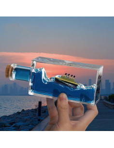 Botella Decorativa Barco Inhundible Genérico Titanic 1.4x5.4cm 2