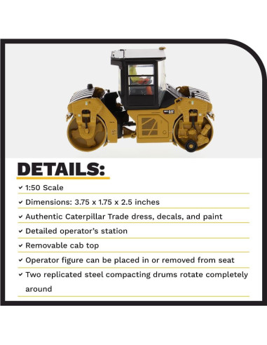 Compactador Vibratorio Caterpillar CB-13 Diecast Masters 1:50