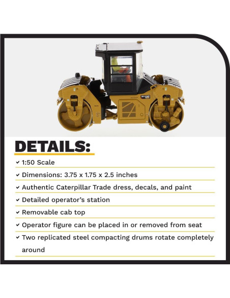 Compactador Vibratorio Caterpillar CB-13 Diecast Masters 1:50