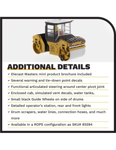Compactador Vibratorio Caterpillar CB-13 Diecast Masters 1:50