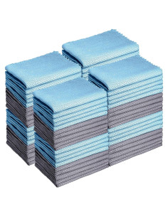 Paquete de 40 paños de microfibra Gandeer 30x40 cm gris azul