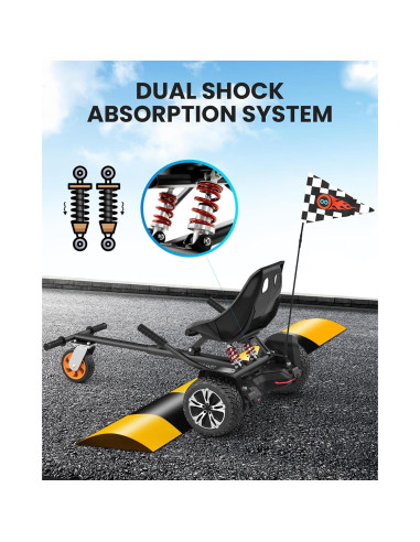 Accesorio de Asiento Gyroor K2 para Scooter de Equilibrio 6.5-10"