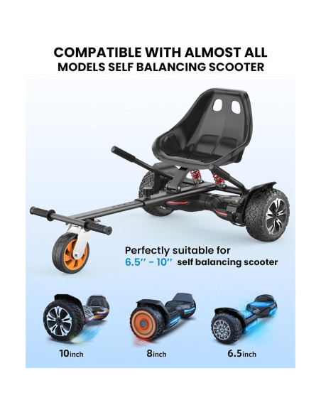 Accesorio de Asiento Gyroor K2 para Scooter de Equilibrio 6.5-10"