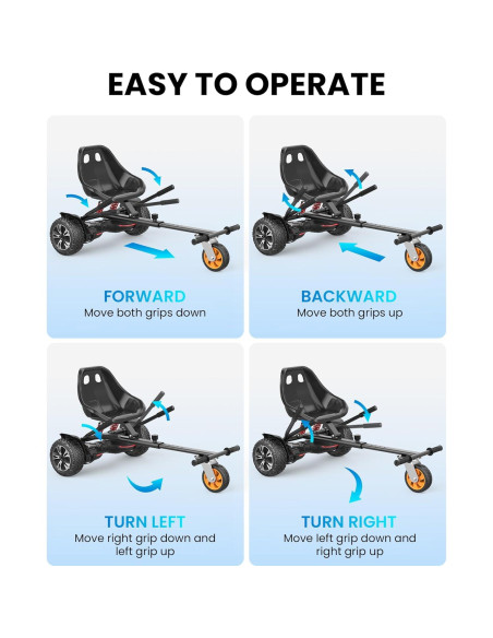 Accesorio de Asiento Gyroor K2 para Scooter de Equilibrio 6.5-10"