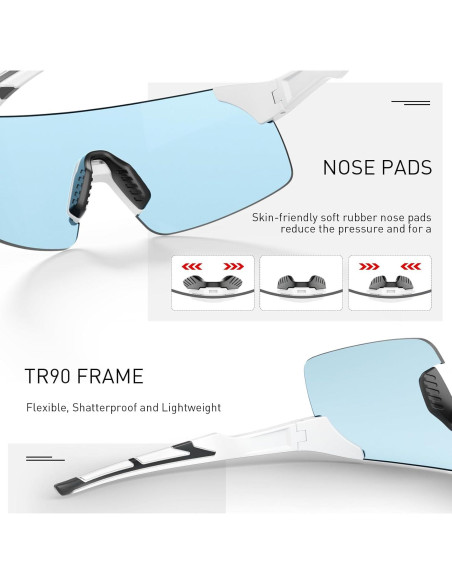 Gafas de Ciclismo Fotocromáticas SCVCN UV400 Ajustables