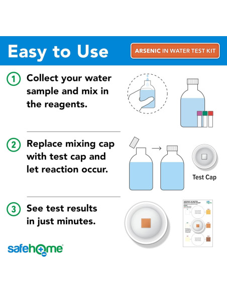 Kit de Prueba de Arsénico en Agua Safe Home - Resultados Rápidos