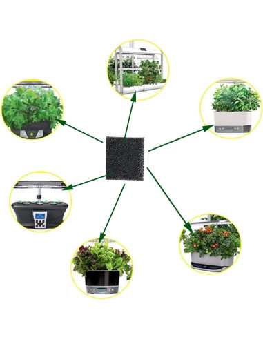 30 Filtros de Bomba Esponja AG Garden - Reemplazo Hidropónico