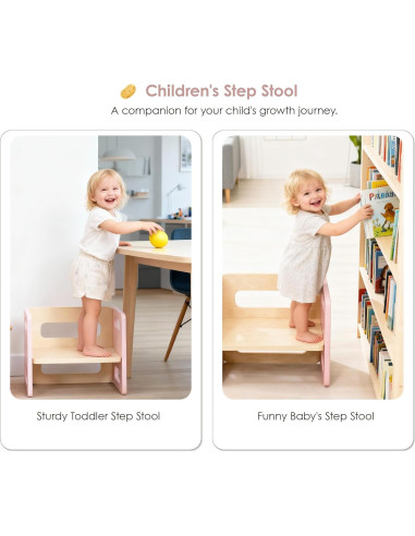 Mesa y Silla Montessori Rosa Ajustable para Niños Pequeños