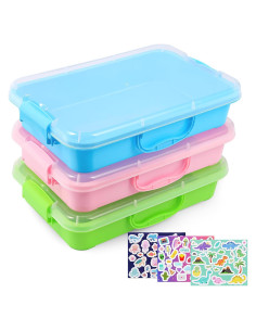 3 Bandejas Sensoriales FIIOEOY con Tapa y Pegatinas Temáticas