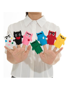 Títeres de Dedo Monstruo de Emociones INF-STAR - 7 Piezas